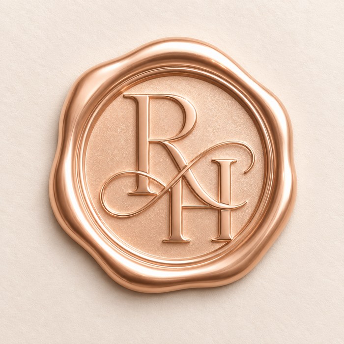 RH monogram wax seal